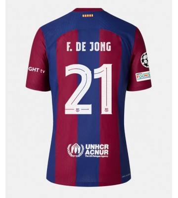 Barcelona Frenkie de Jong #21 Primera Equipación Mujer 2023-24 Manga Corta